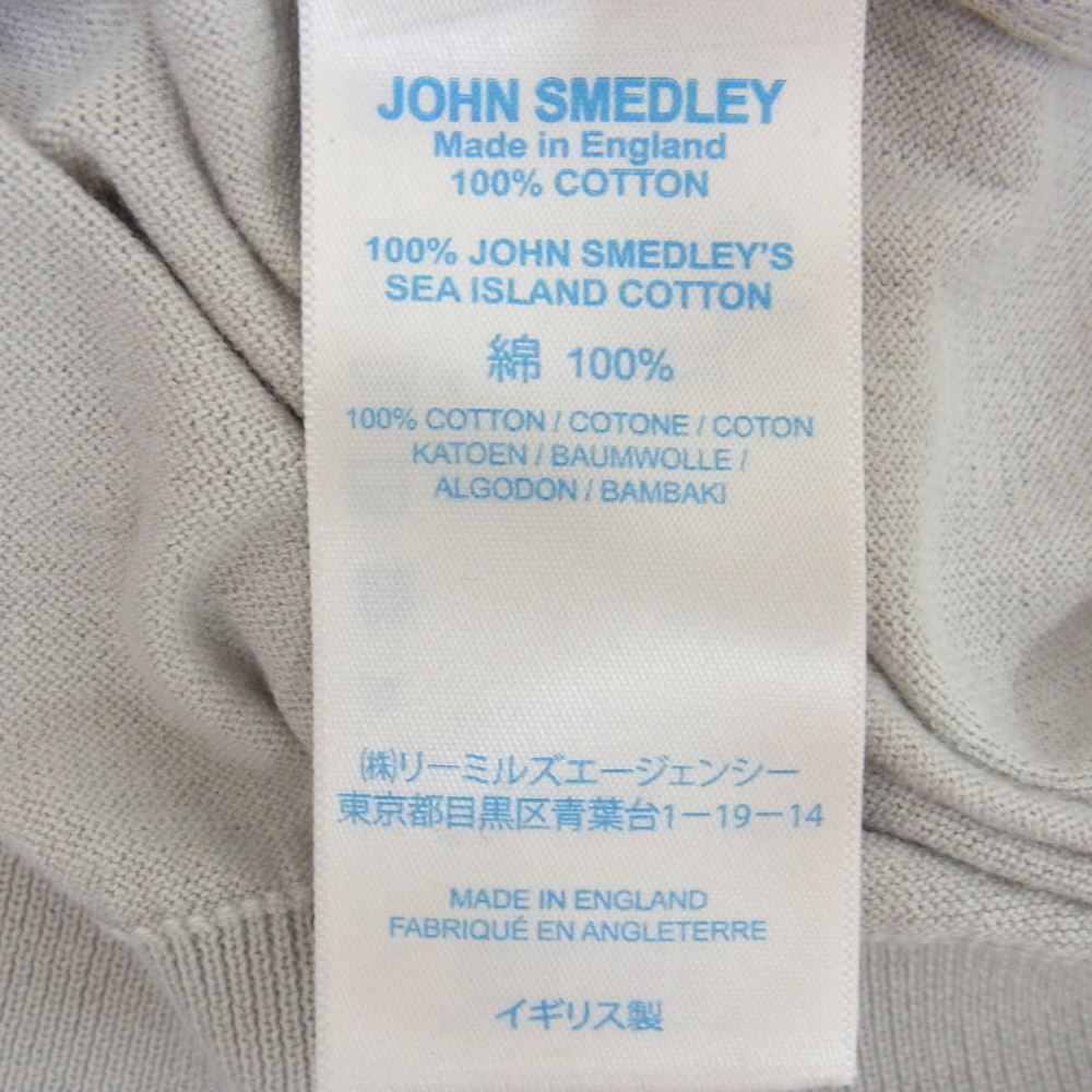 JOHN SMEDLEY ジョンスメドレー シーアイランドコットン 30G クルーネック 半袖 ニット  グレー系 M【中古】