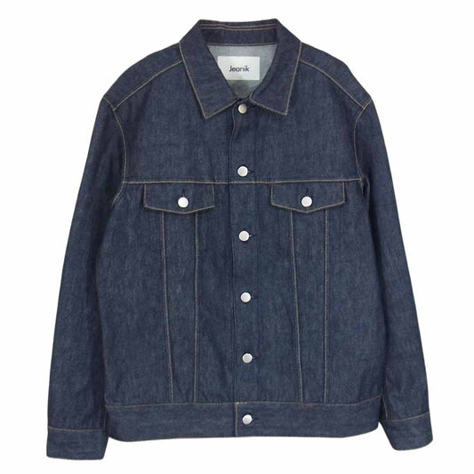 ジーニック  JEANIK0103 ワンウォッシュ コットン デニムジャケット インディゴブルー系 XL【美品】【中古】
