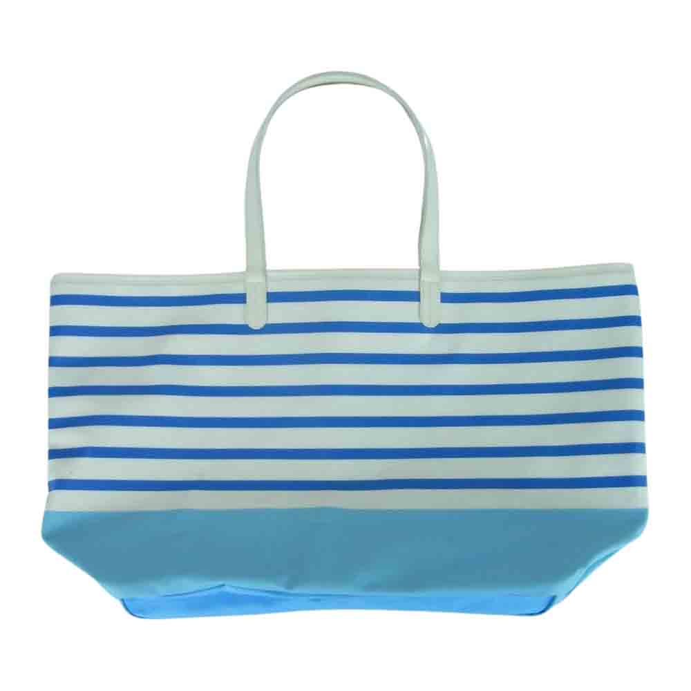 uniform experiment ユニフォームエクスペリメント BORDER TOTE BAG PVC ボーダー トート バッグ ブルー系 ホワイト系 ライトブルー系【中古】