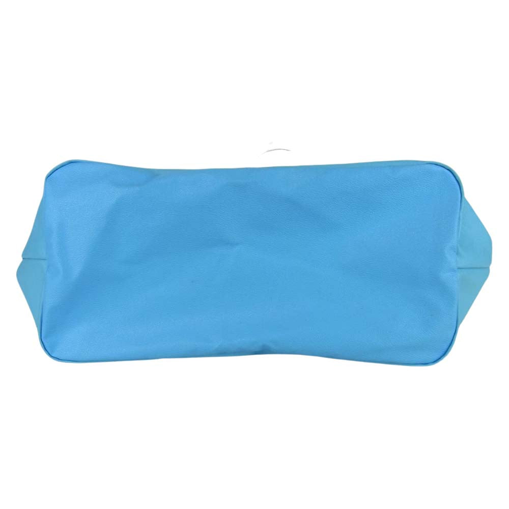 uniform experiment ユニフォームエクスペリメント BORDER TOTE BAG PVC ボーダー トート バッグ ブルー系 ホワイト系 ライトブルー系【中古】