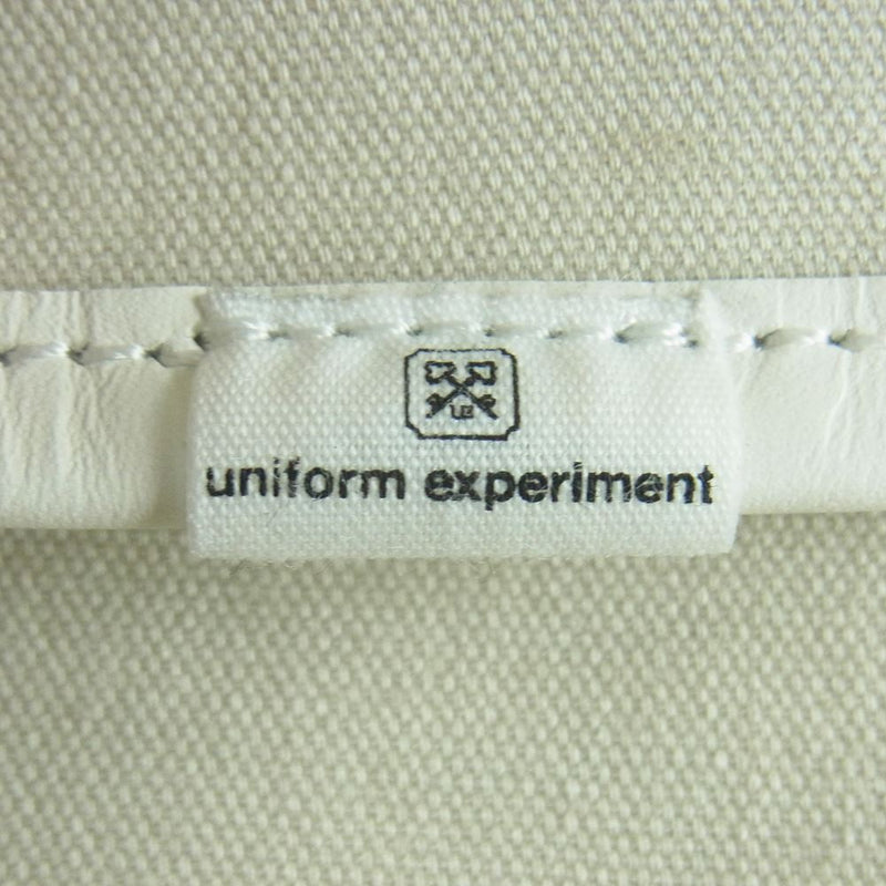 uniform experiment ユニフォームエクスペリメント BORDER TOTE BAG PVC ボーダー トート バッグ ブルー系 ホワイト系 ライトブルー系【中古】