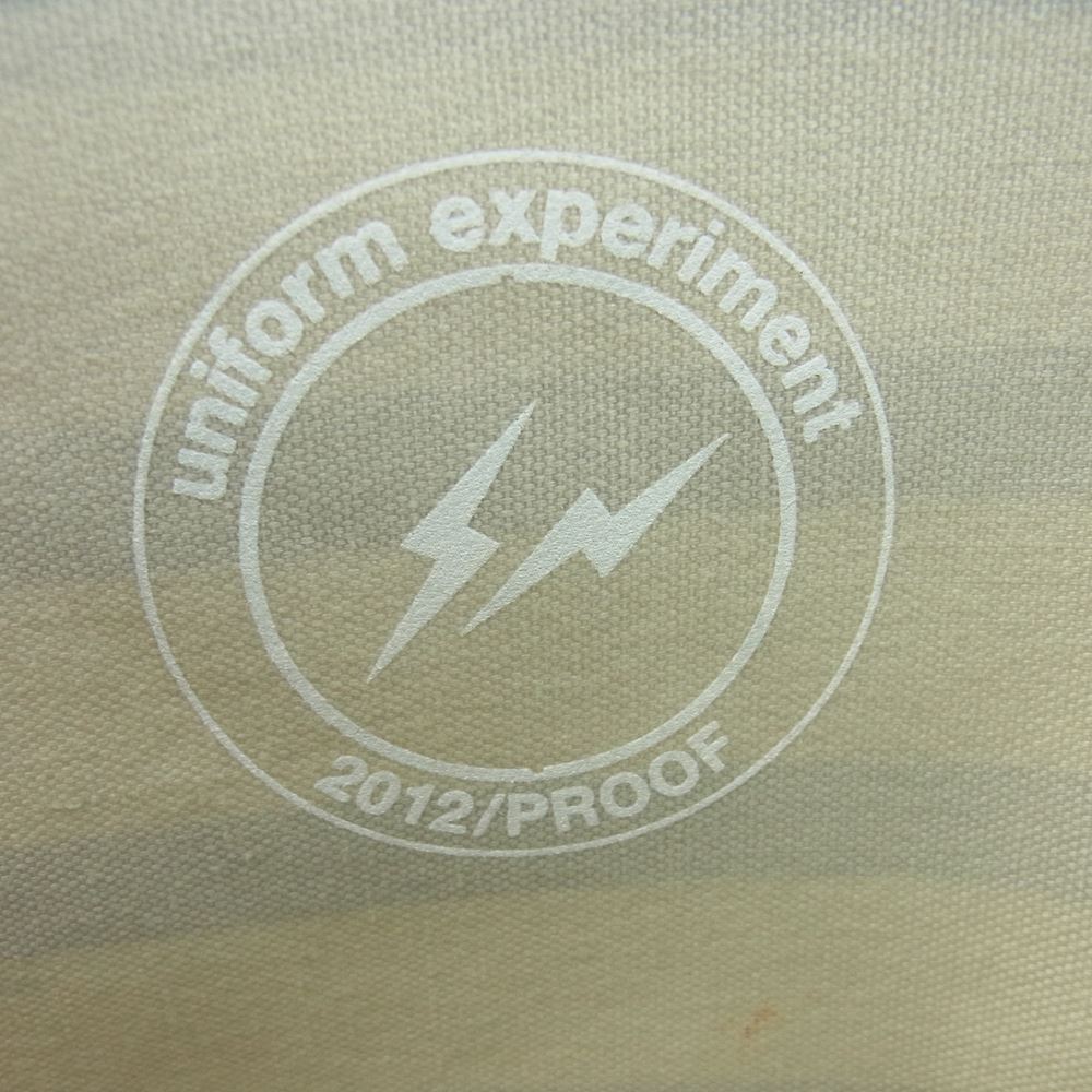 uniform experiment ユニフォームエクスペリメント BORDER TOTE BAG PVC ボーダー トート バッグ ブルー系 ホワイト系 ライトブルー系【中古】