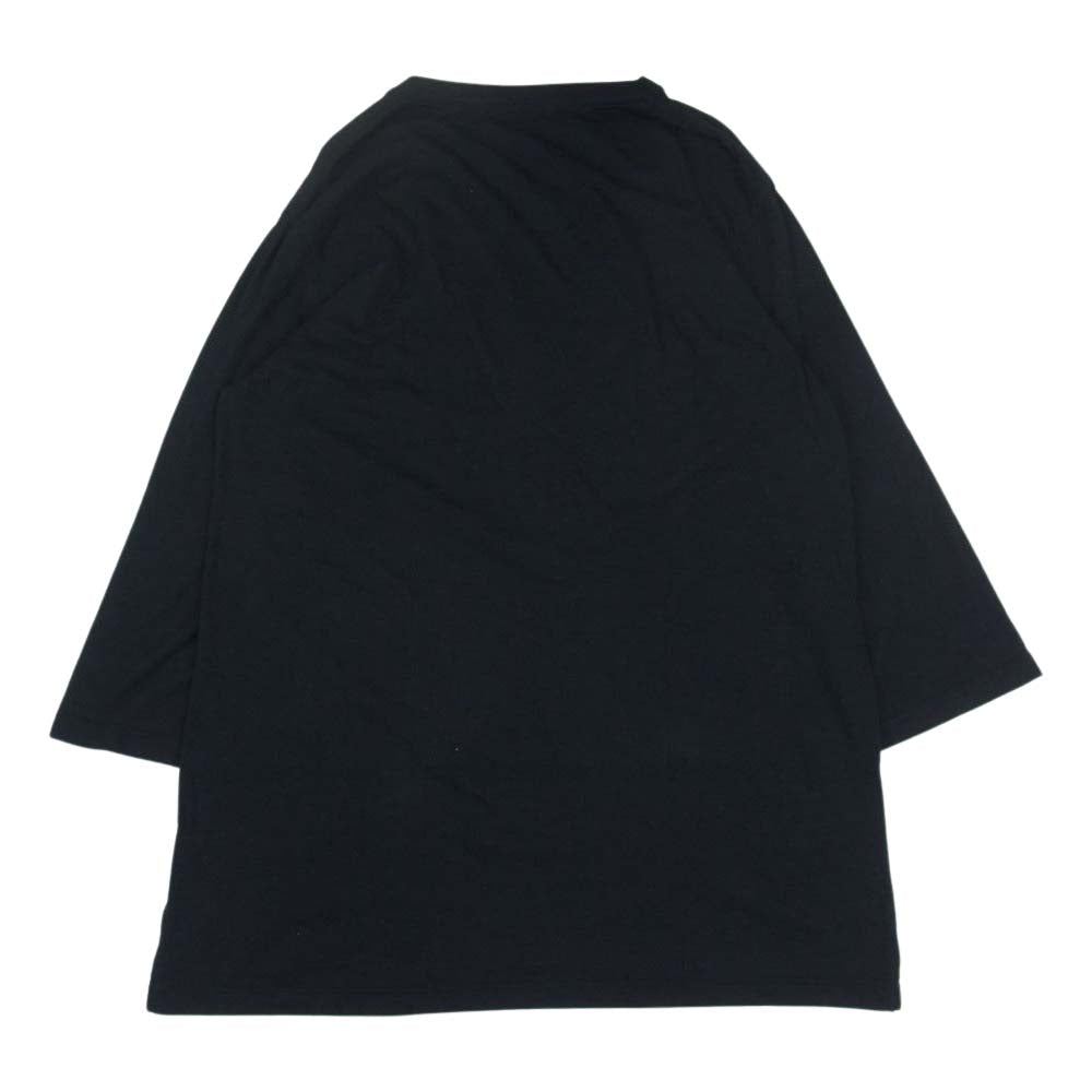 RUDE GALLERY ルードギャラリー 22AW  HENLEY NECK LS ヘンリーネック ラグランスリーブ ７分丈 カットソー ブラック系 5【中古】