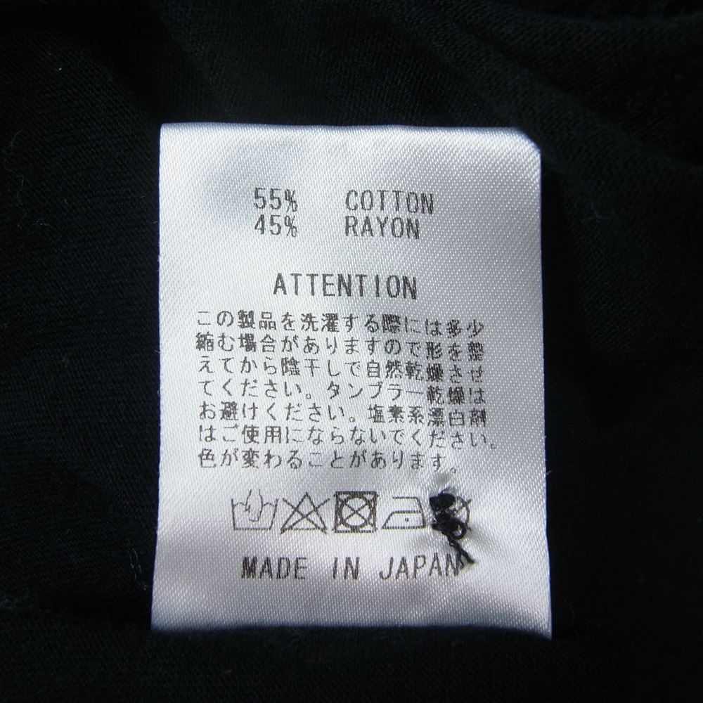 RUDE GALLERY ルードギャラリー 22AW  HENLEY NECK LS ヘンリーネック ラグランスリーブ ７分丈 カットソー ブラック系 5【中古】