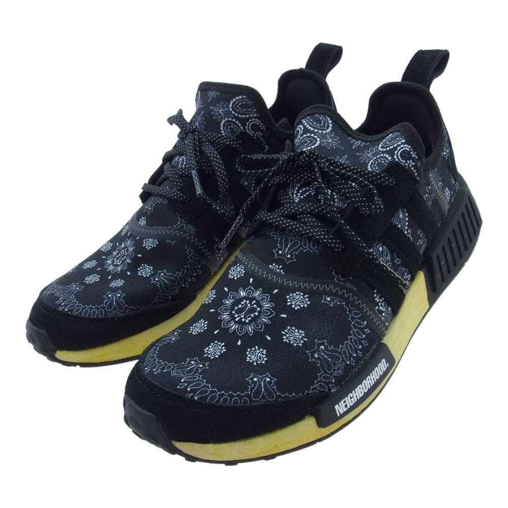 adidas アディダス GY4157 × NEIGHBORHOOD ネイバーフッド NMD R1 NBHD BANDANA ローカット スニーカー ブラック系 27cm【中古】
