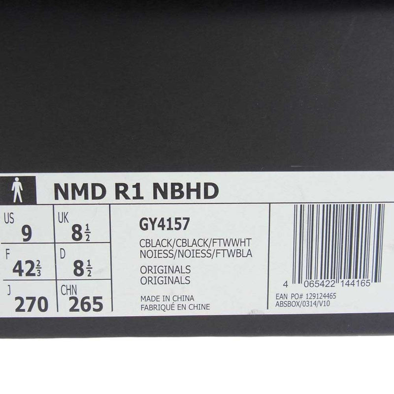 adidas アディダス GY4157 × NEIGHBORHOOD ネイバーフッド NMD R1 NBHD BANDANA ローカット スニーカー ブラック系 27cm【中古】