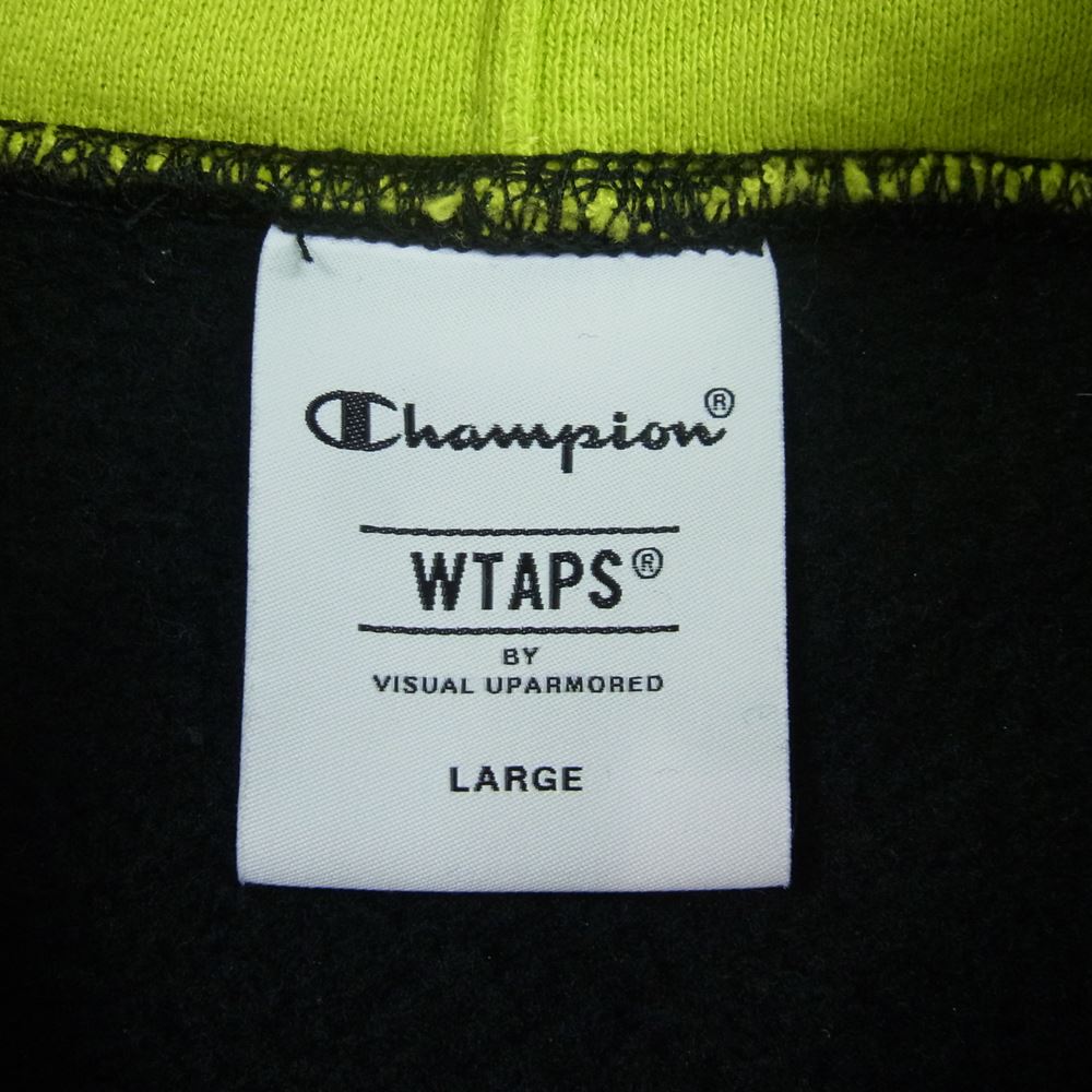 WTAPS ダブルタップス 23SS C8-X107 222HBCHD-CSM04S × Champion ACADEMY HOODED Super Fleece チャンピオン スウェット パーカー ブラック系 L【中古】