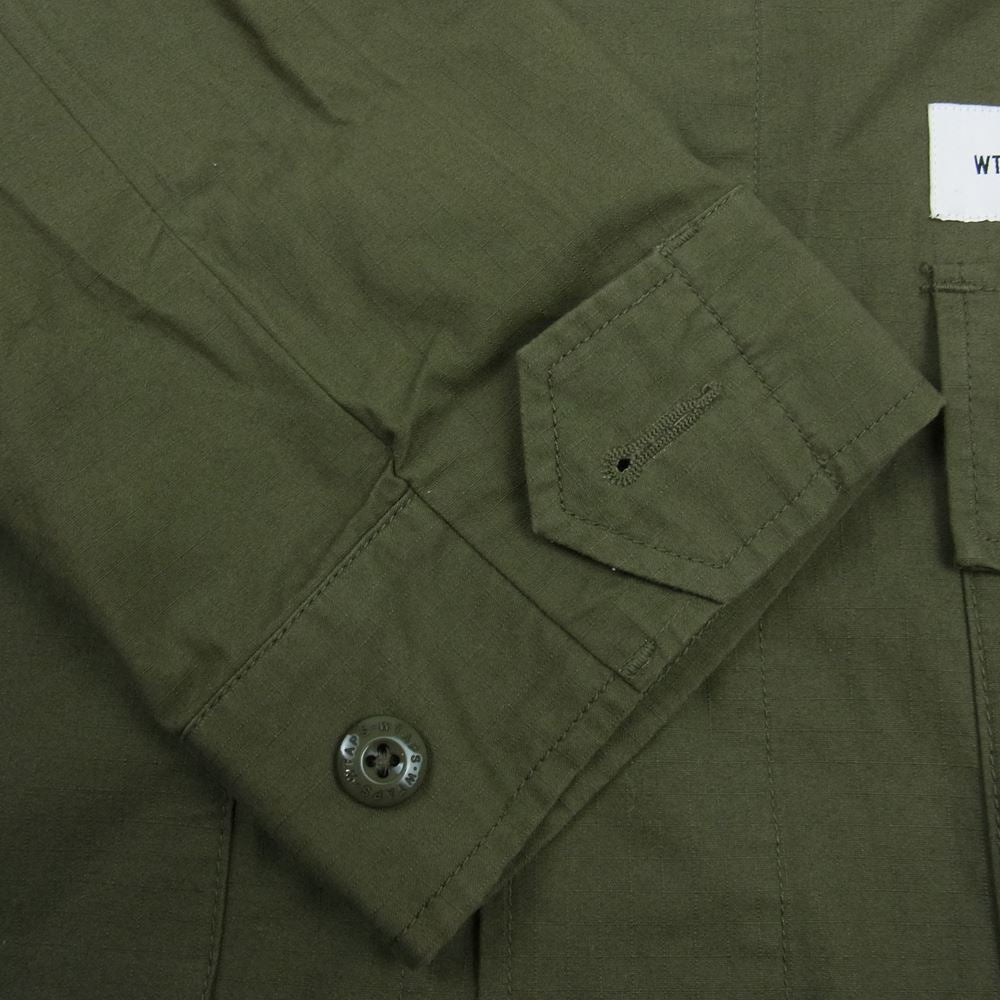 WTAPS ダブルタップス  19AW  192WVNHD-SHM02S × NEIGHBORHOOD ネイバーフッド JUNGLE LS SHIRT ジャングル 長袖シャツ カーキ系 02【中古】