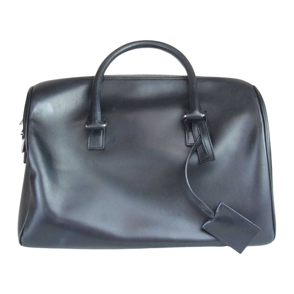SAINT LAURENT サンローラン leopard レオパード ボストンバッグ ベイビーダッフル レザー ブラック系【中古】