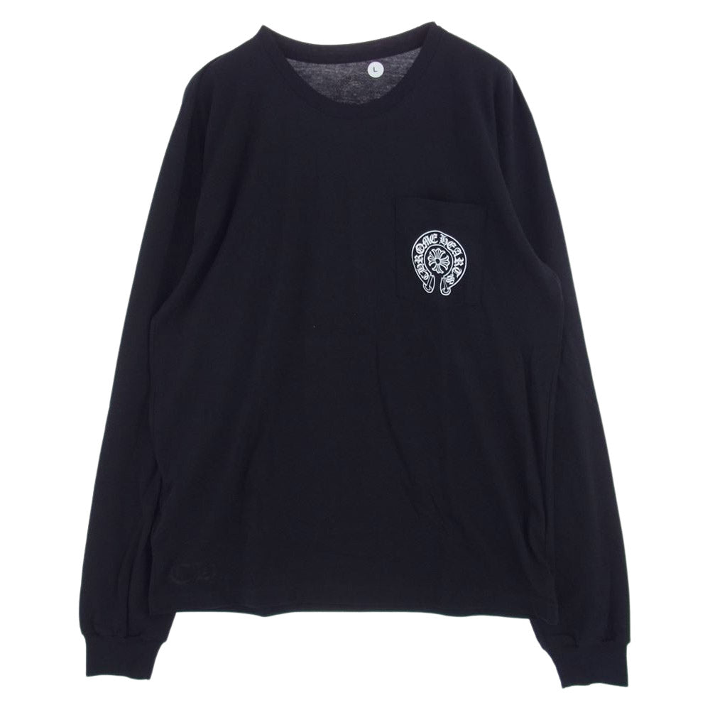 CHROME HEARTS クロムハーツ（原本無） Las Vegas Horseshoe LS Tee ラスベガス限定 ロングスリーブ ホースシュー Tシャツ ブラック ブラック系 L【極上美品】【中古】