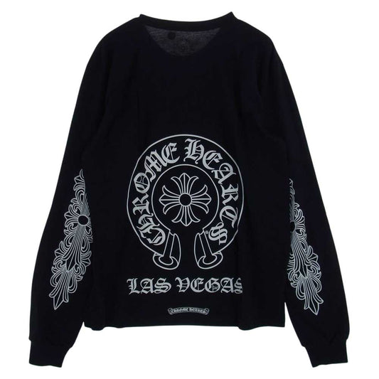 CHROME HEARTS クロムハーツ（原本無） Las Vegas Horseshoe LS Tee ラスベガス限定 ロングスリーブ ホースシュー Tシャツ ブラック ブラック系 L【極上美品】【中古】