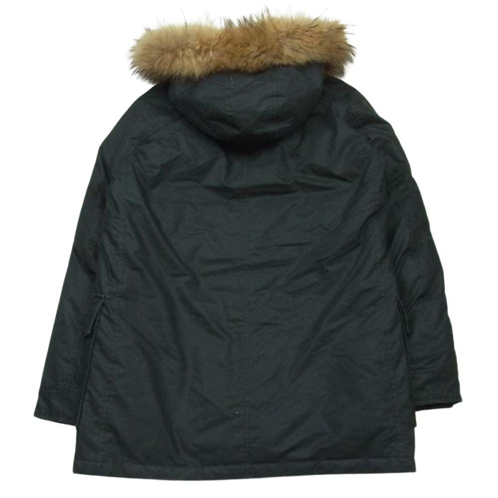 BEAMS ビームス 16F-BM035 ファー付 ダウン コート ジャケット 中国製 ブラック系 S【中古】