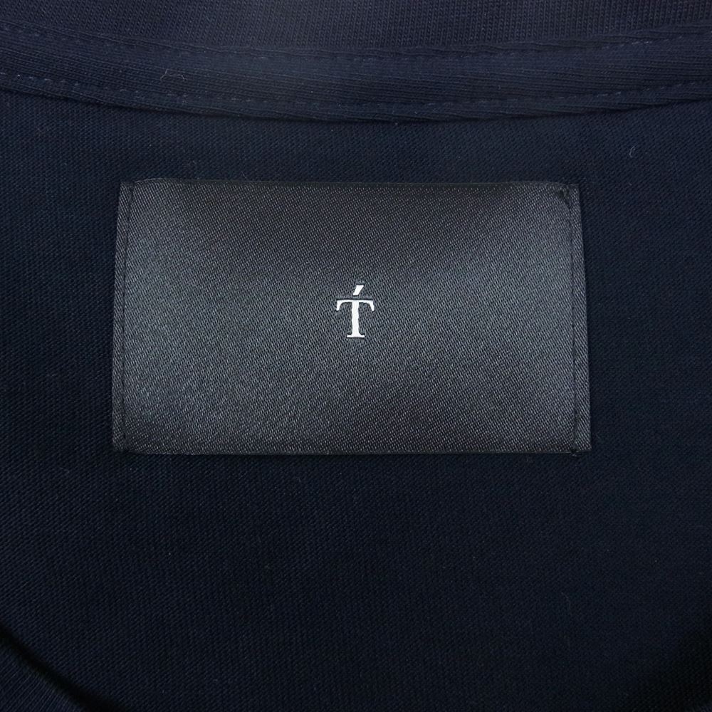 ティー SEA ISLAND COTTON CREW NECK B01 シーアイランドコットン クルーネック カットソー ビッグシルエット ネイビー系 L【極上美品】【中古】