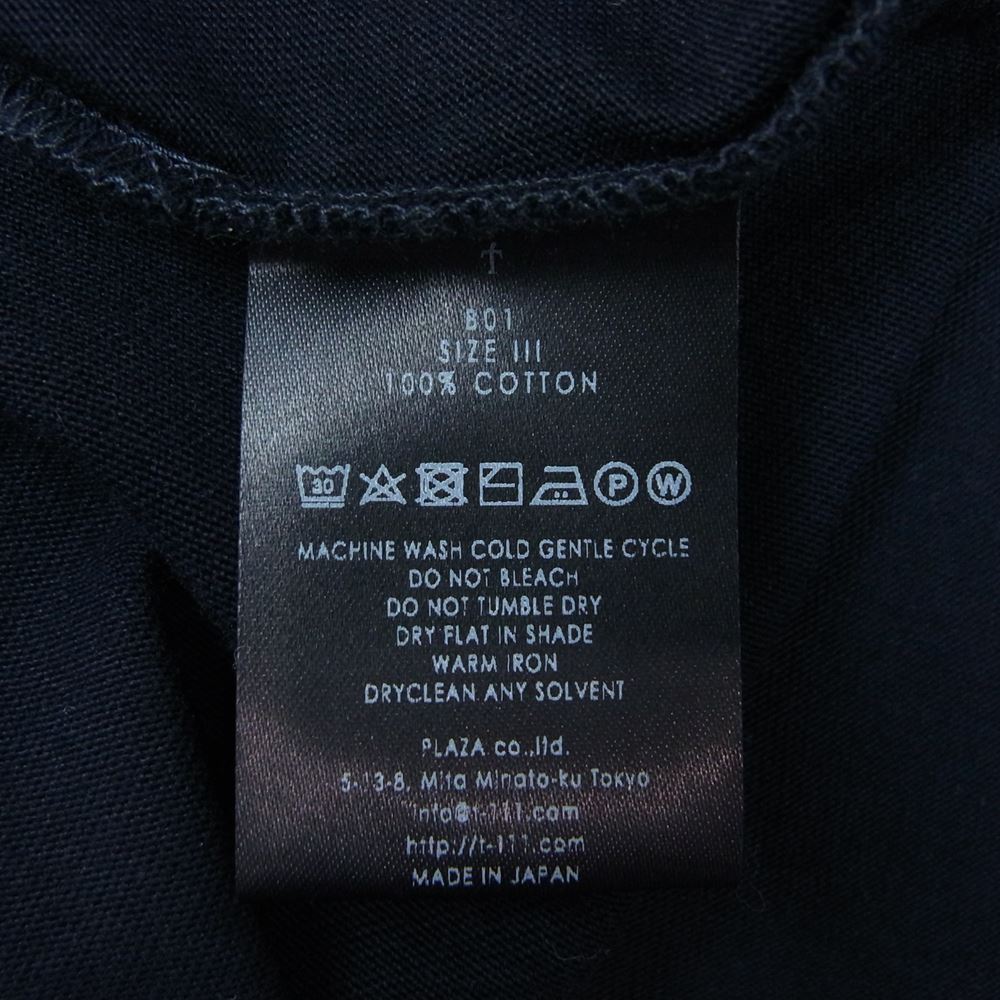 ティー SEA ISLAND COTTON CREW NECK B01 シーアイランドコットン クルーネック カットソー ビッグシルエット ネイビー系 L【極上美品】【中古】