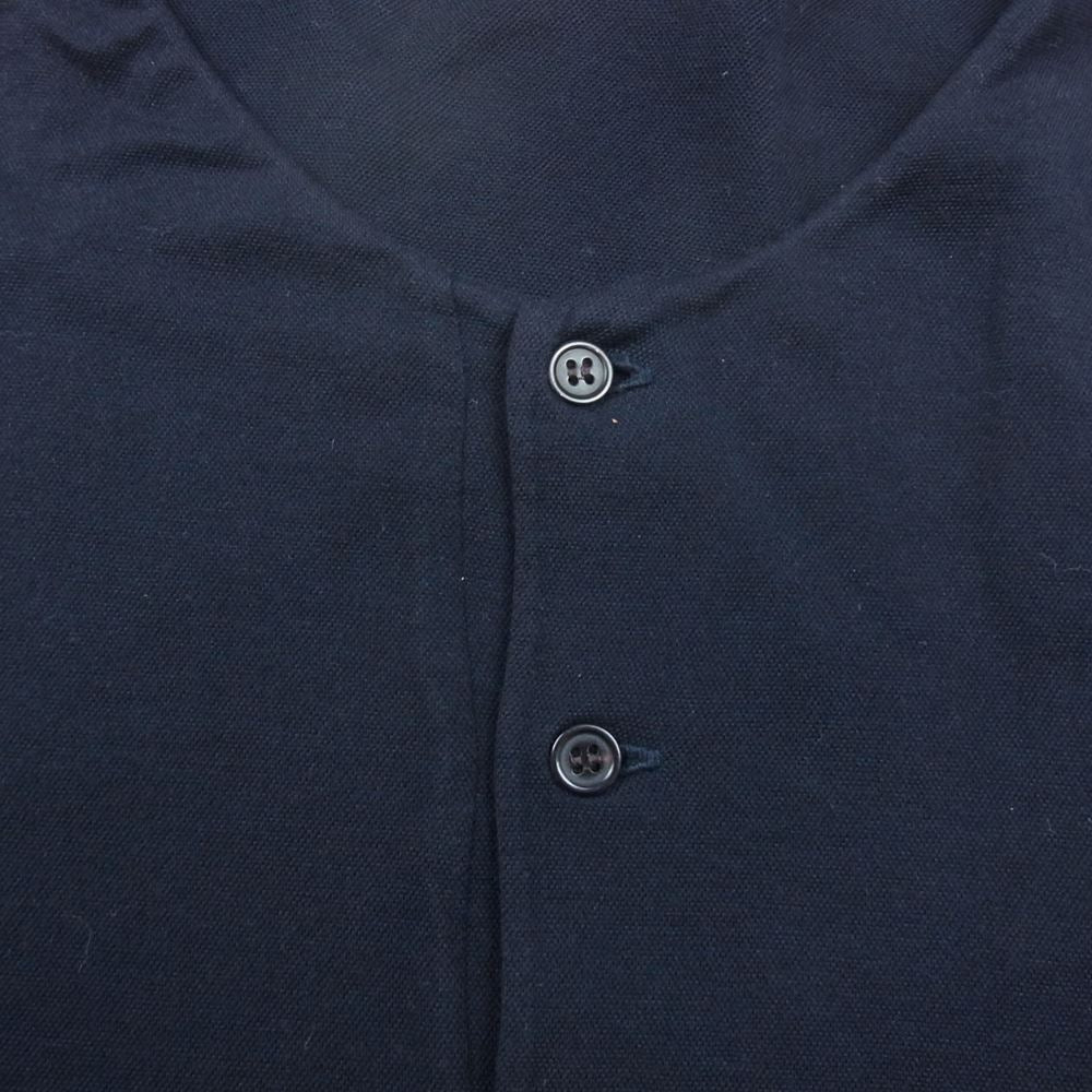AURALEE オーラリー A8SH02HK HIGH GAUGE PIQUE DOUBLE CLOTH HENLEY NECK ハイ ガーゼ ピケ ダブル クロース ヘンリー ネック 半袖 Tシャツ ネイビー系 4【中古】