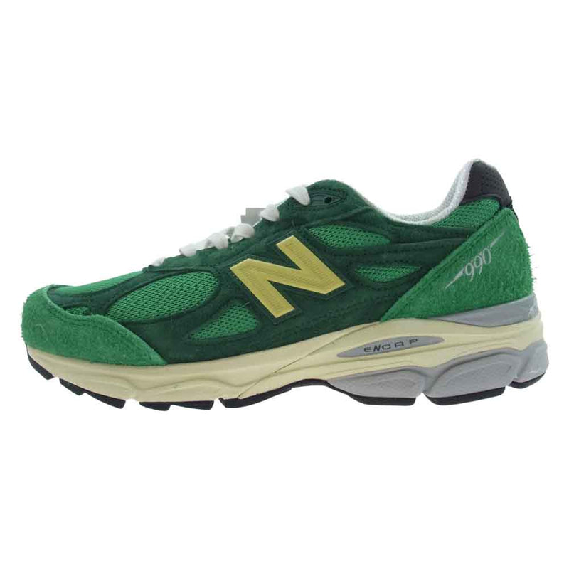 NEW BALANCE ニューバランス M990GG3 990 USA製 スエード ローカット スニーカー グリーン系 27cm【新古品】【未使用】【中古】