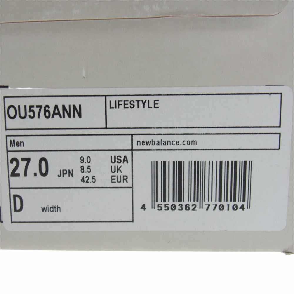 NEW BALANCE ニューバランス OU576ANN UK製 35周年記念 スニーカー ランニング シューズ スニーカー ネイビー系 27.0cm【新古品】【未使用】【中古】