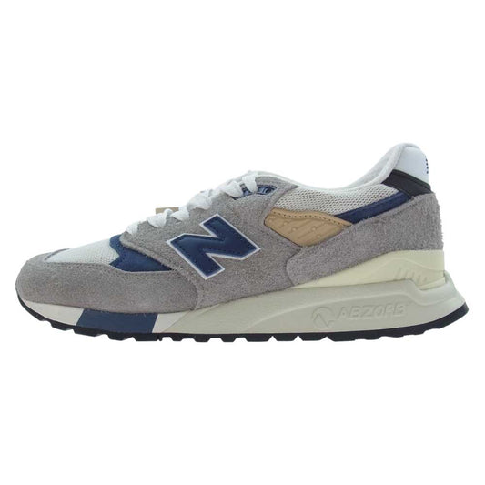 NEW BALANCE ニューバランス U998TA 998 USA製 BY TEDDY SANTIS GRAY スエード メッシュ テディ サンティス グレー スニーカー グレー系 ネイビー系 26.5cm【新古品】【未使用】【中古】