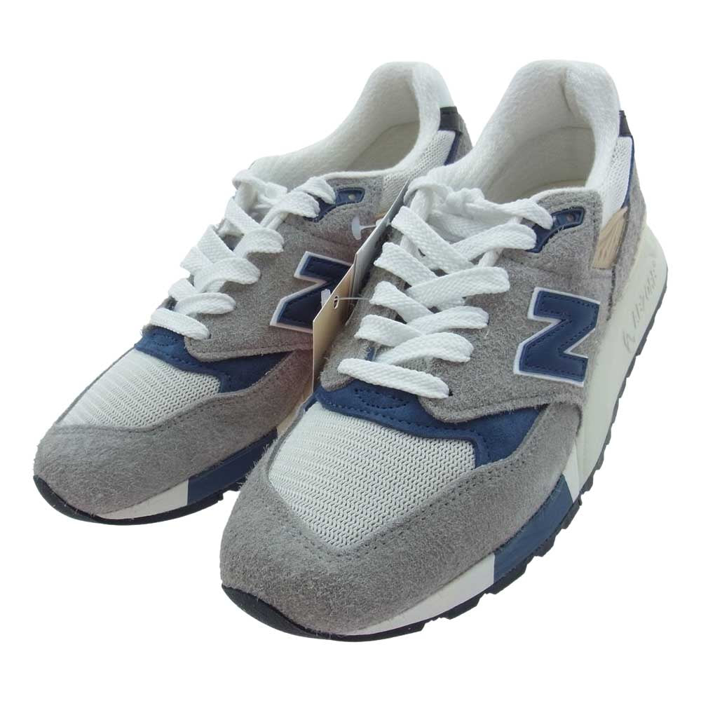 NEW BALANCE ニューバランス U998TA 998 USA製 BY TEDDY SANTIS GRAY スエード メッシュ テディ  サンティス グレー スニーカー グレー系 ネイビー系 26.5cm【新古品】【未使用】【中古】