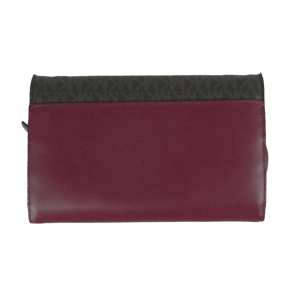 Michael Kors マイケルコース シグネチャー チェーンショルダー ウォレット バッグ ポシェット 財布 エンジ系 ボルドー系【中古】