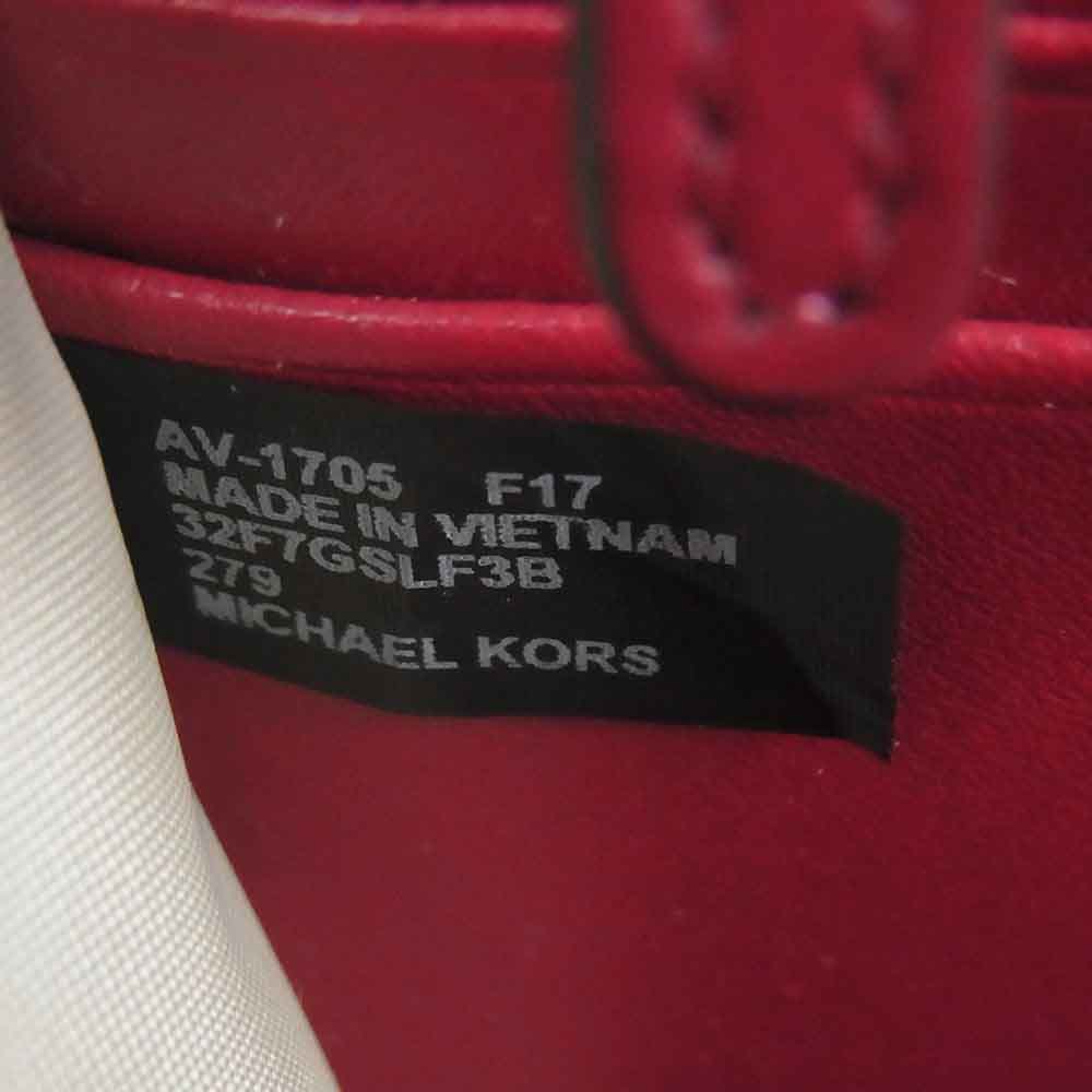 Michael Kors マイケルコース シグネチャー チェーンショルダー ウォレット バッグ ポシェット 財布 エンジ系 ボルドー系【中古】