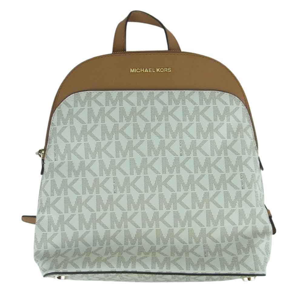 Michael Kors マイケルコース シグネチャー 総柄 ミニリュック バックパック オフホワイト系【中古】