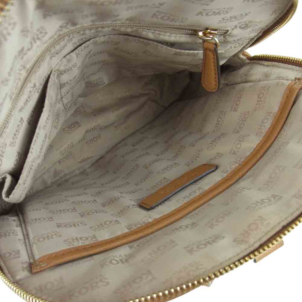 Michael Kors マイケルコース シグネチャー 総柄 ミニリュック バックパック オフホワイト系【中古】