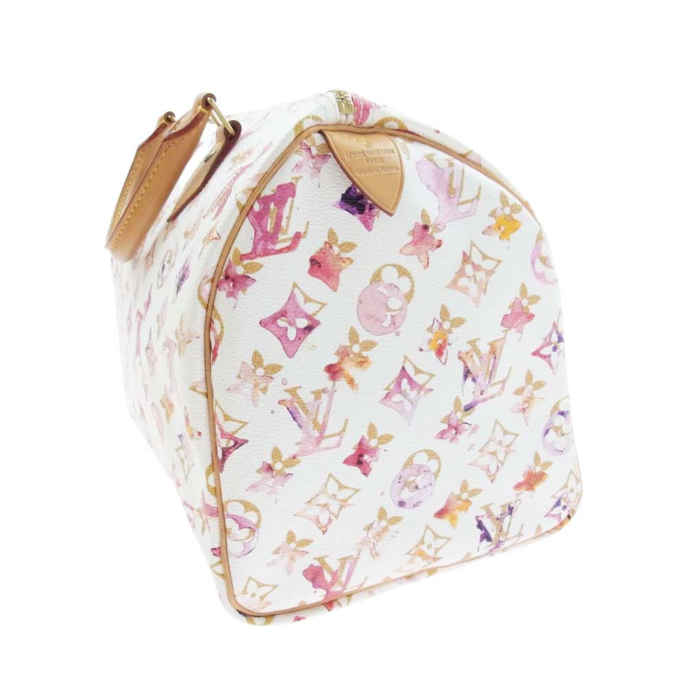 LOUIS VUITTON ルイ・ヴィトン M95751 モノグラム スピーディ30 ウォーターカラー ブロン バッグ オフホワイト系【中古】