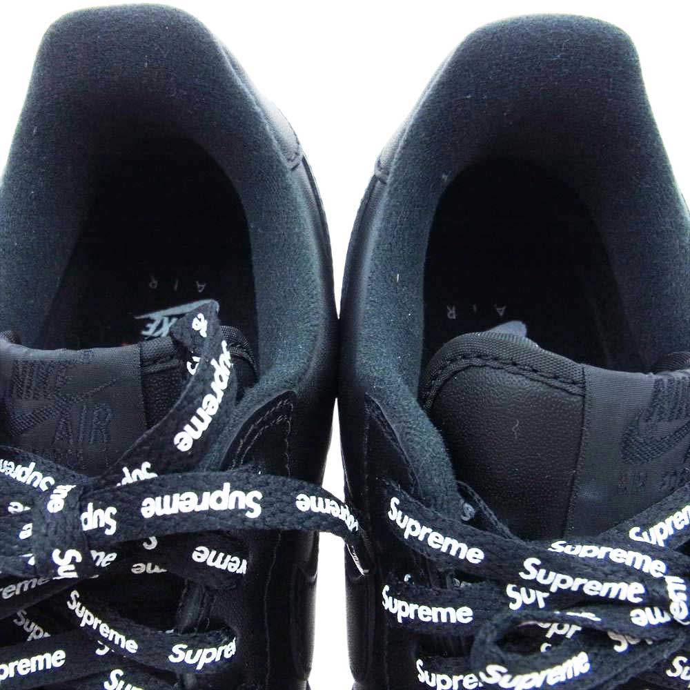 Supreme シュプリーム CU9225-001 × NIKE AIR FORCE1 LOW ナイキ エアフォース1 ローカット スニーカー ブラック ブラック系 27cm【中古】