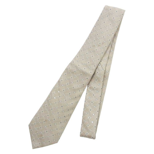 LOUIS VUITTON ルイ・ヴィトン シルク 100% モノグラム ネクタイ ベージュ系【中古】
