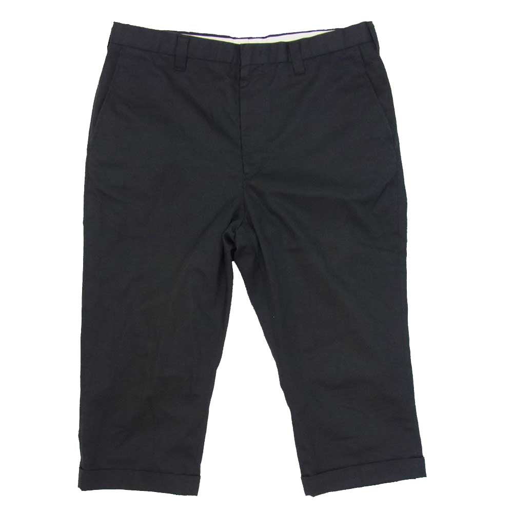 WACKO MARIA ワコマリア T/C 刺繍 クロップド チノ パンツ ブラック系 L【中古】