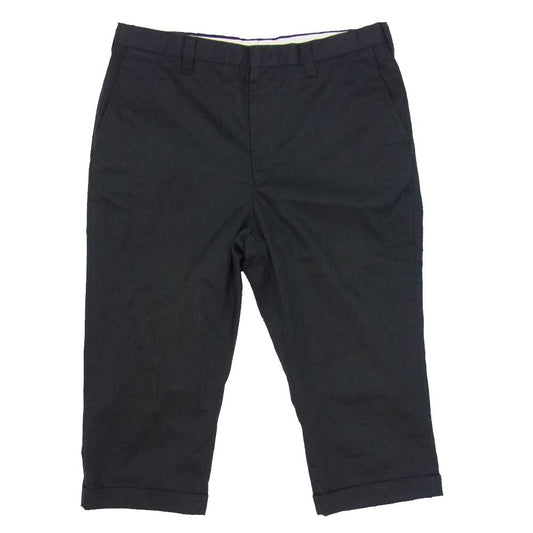 WACKO MARIA ワコマリア T/C 刺繍 クロップド チノ パンツ ブラック系 L【中古】