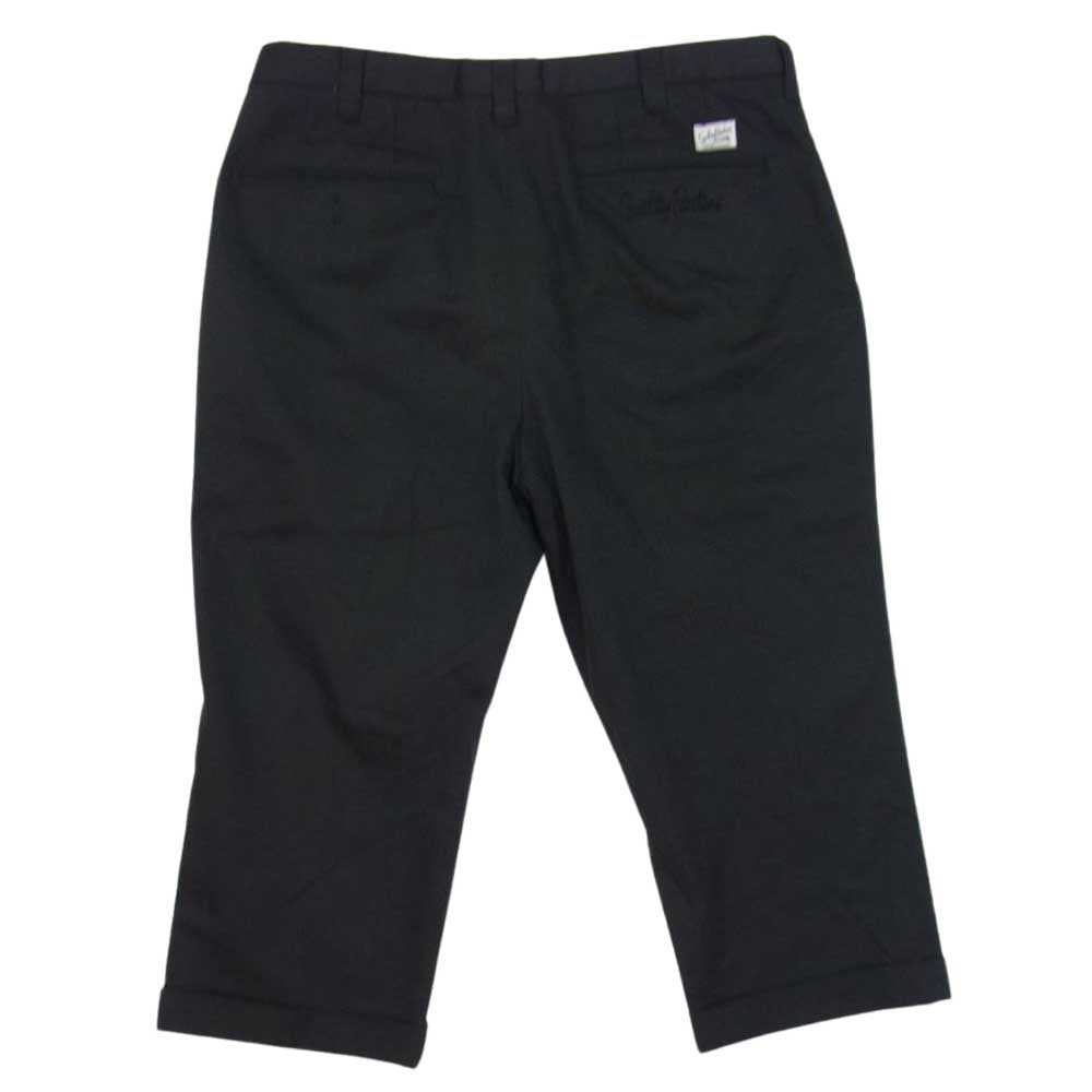 WACKO MARIA ワコマリア T/C 刺繍 クロップド チノ パンツ ブラック系 L【中古】