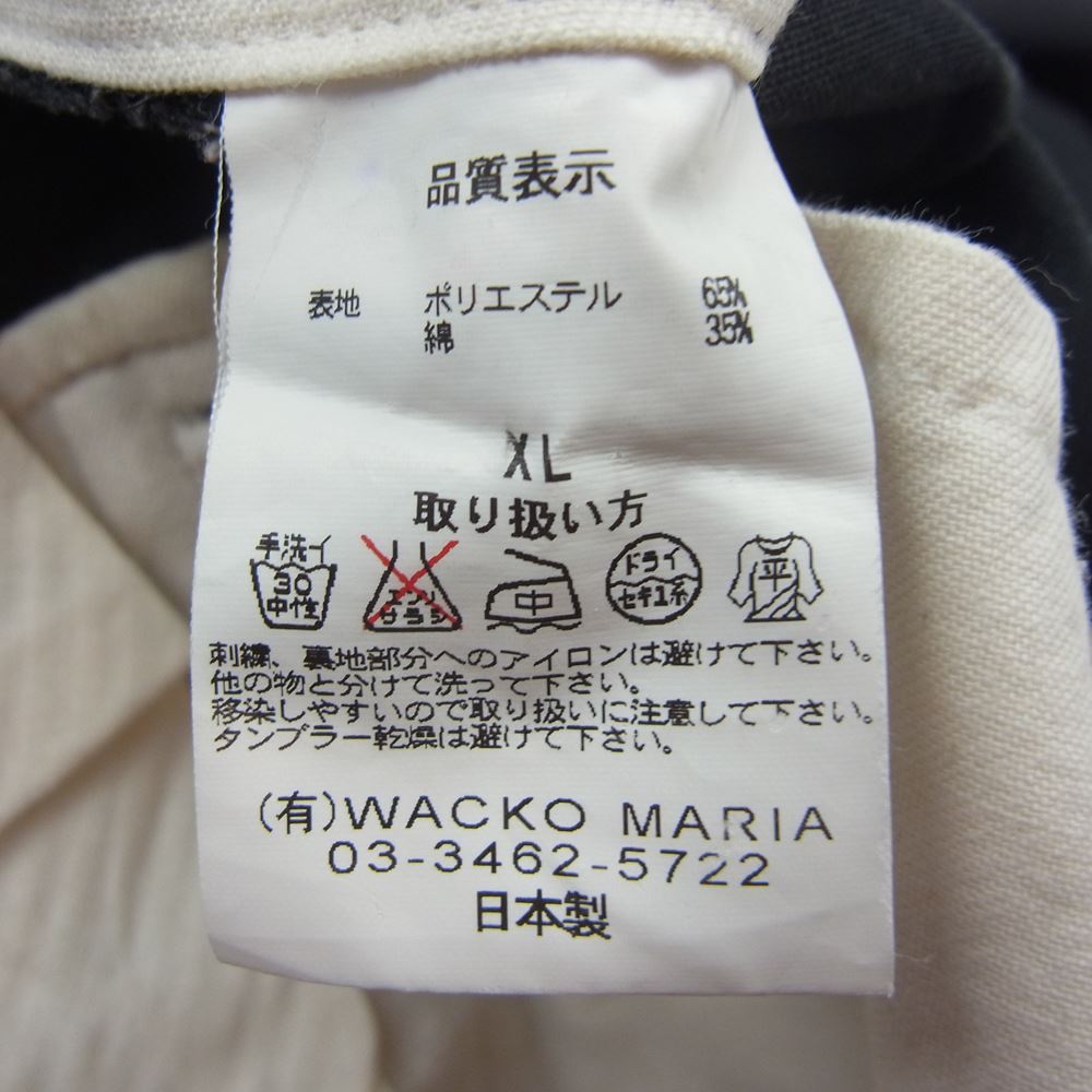 WACKO MARIA ワコマリア T/C TORUESERS SLIM トゥラウザース スリム チノ パンツ ブラック系 XL【中古】
