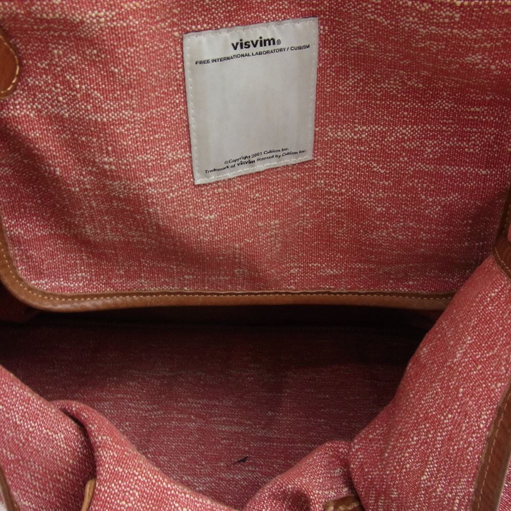 VISVIM ビズビム トート レザー ハンドル バッグ  レッド系【中古】