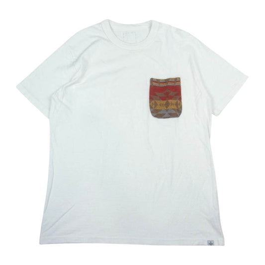VISVIM ビズビム 0116105010038 NATIVE BLANKET POCKET TEE ネイティブ ブランケット ポケット 半袖 Tシャツ ホワイト系 4【中古】