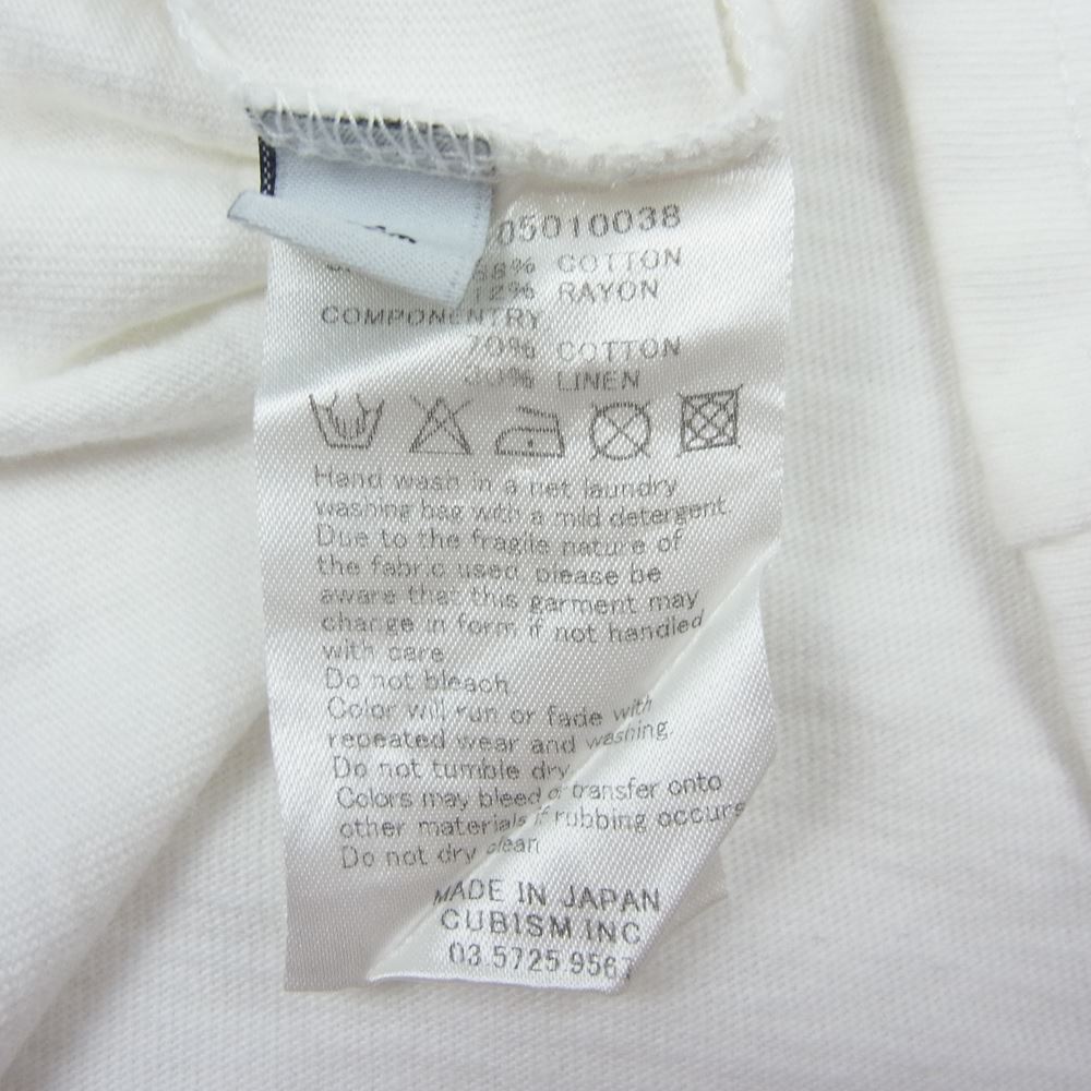 VISVIM ビズビム 0116105010038 NATIVE BLANKET POCKET TEE ネイティブ ブランケット ポケット 半袖 Tシャツ ホワイト系 4【中古】