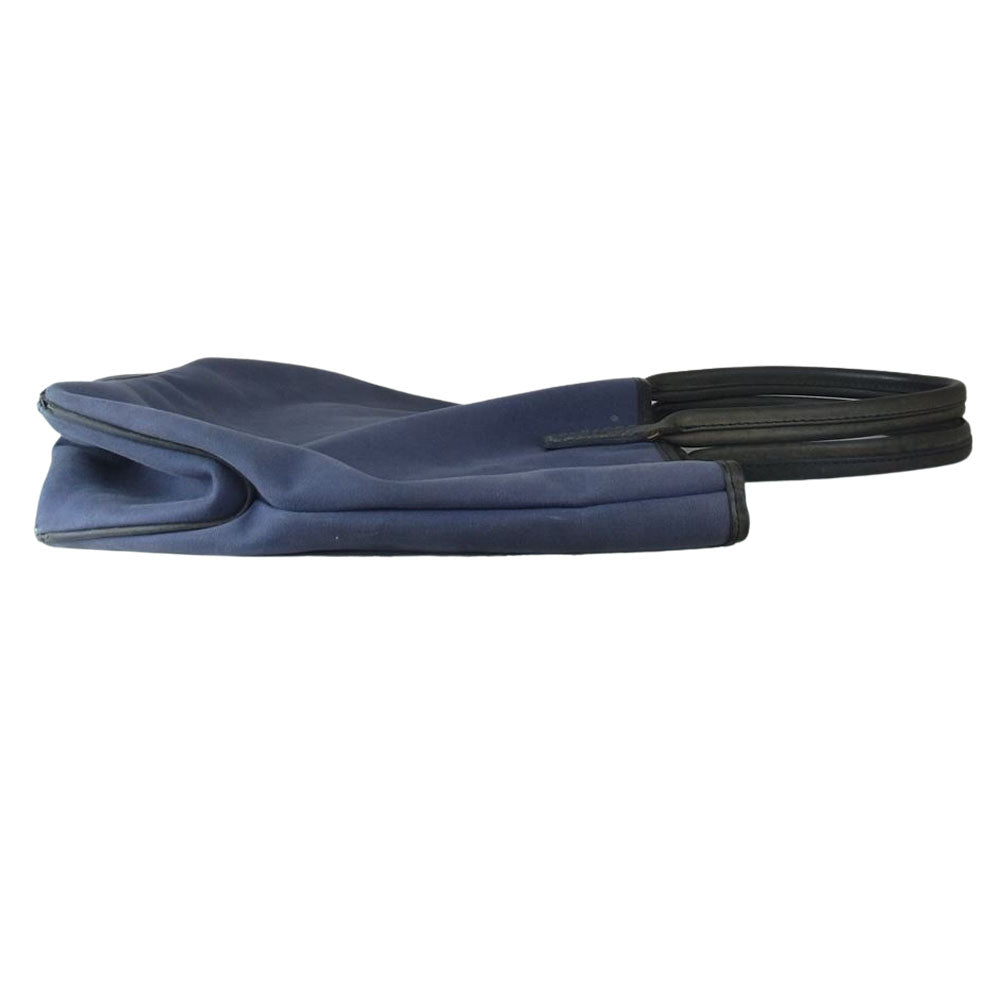 VISVIM ビズビム Homer Tote L ホーマートート キャンバス レザー ハンドル バッグ  ネイビー系【中古】