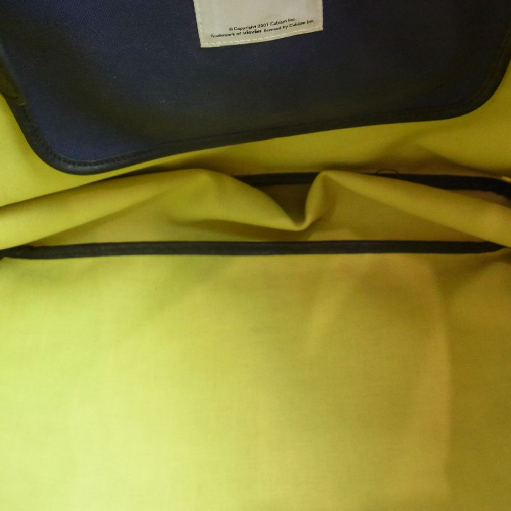 VISVIM ビズビム Homer Tote L ホーマートート キャンバス レザー ハンドル バッグ  ネイビー系【中古】