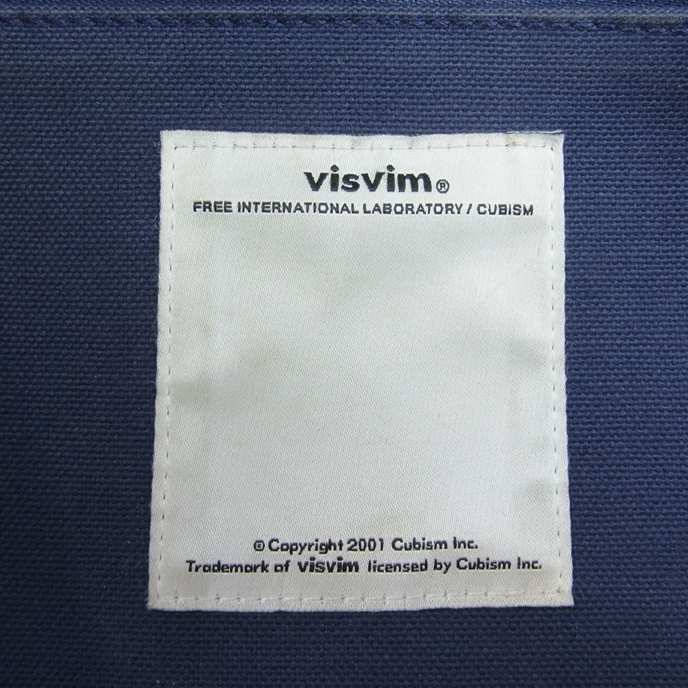 VISVIM ビズビム Homer Tote L ホーマートート キャンバス レザー ハンドル バッグ  ネイビー系【中古】