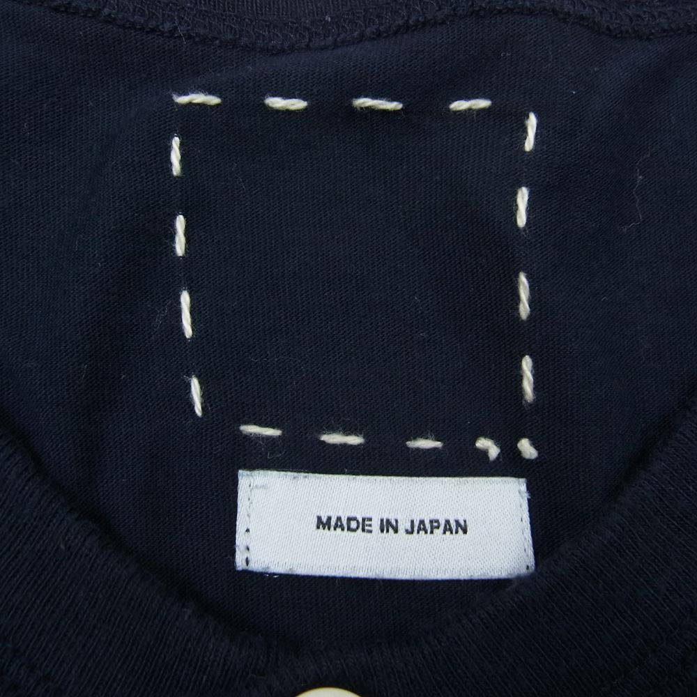 VISVIM ビズビム 0116205010006 ULTIMATE HENLEY アルティメイト ヘンリーネック 半袖 Tシャツ ダークネイビー系 4【中古】