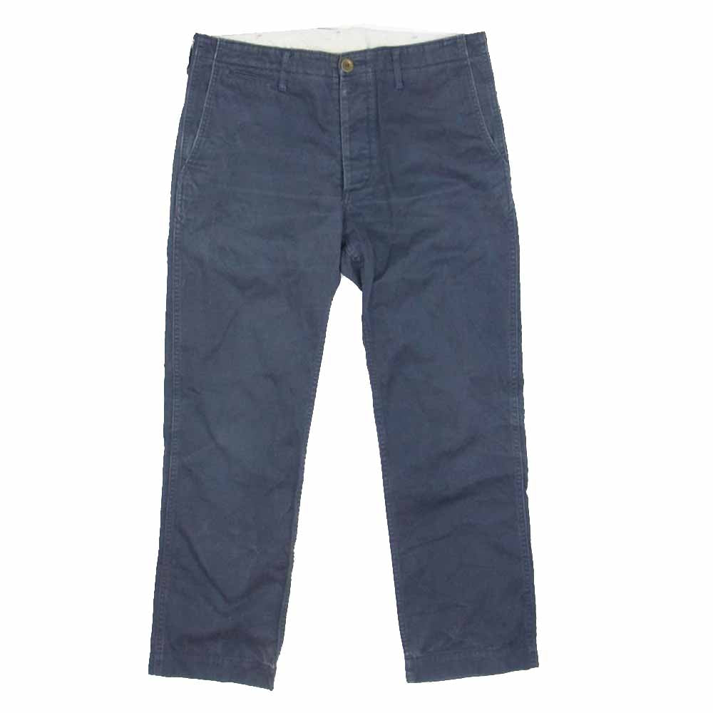 VISVIM ビズビム 12AW 0112205008007 SLIM CHINO PANTS スリム チノ パンツ シンチバック フライボタン パンツ ネイビー系 3【中古】