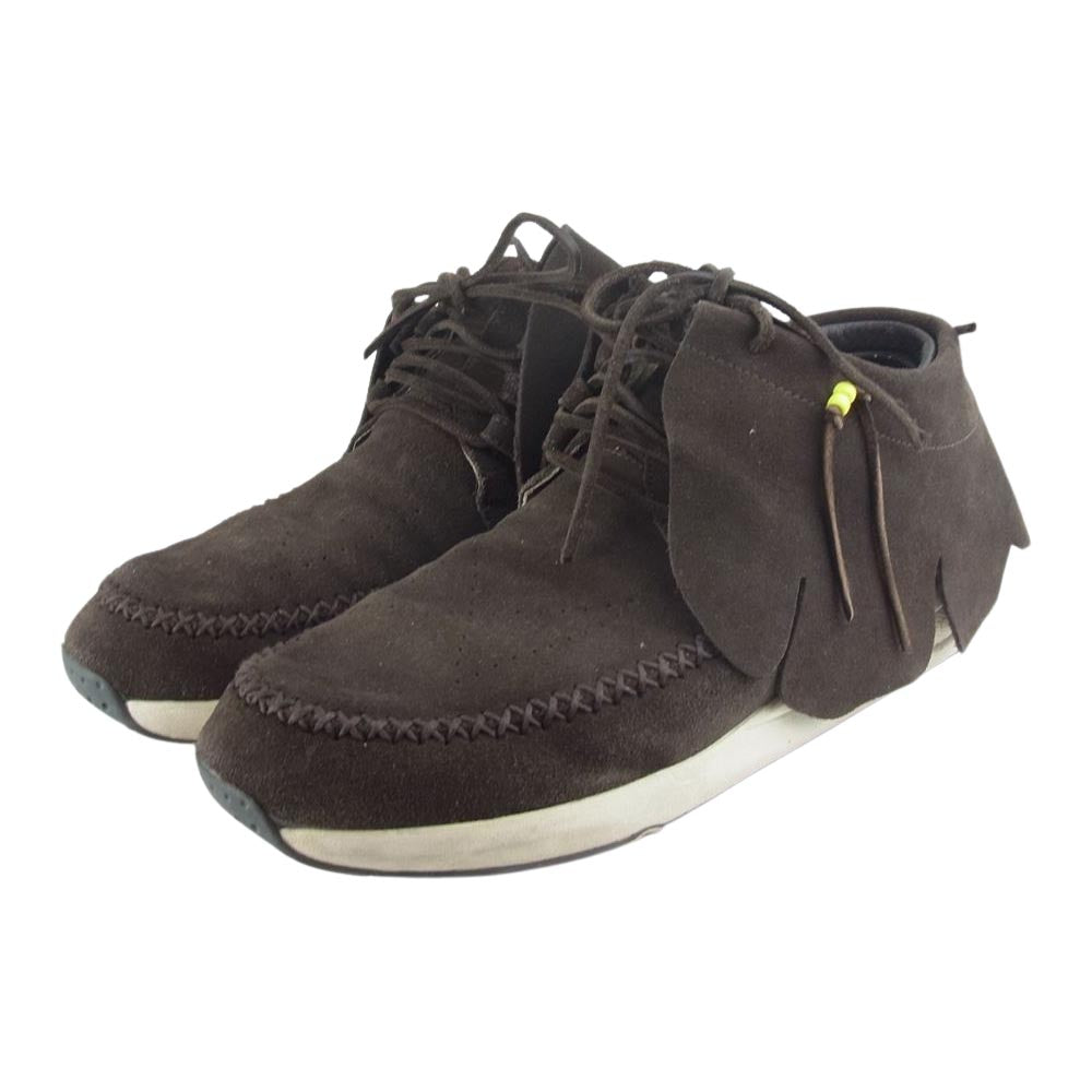 VISVIM ビズビム FBT FOLK フリンジ モカシン スエード シューズ ブラウン系 US11【中古】
