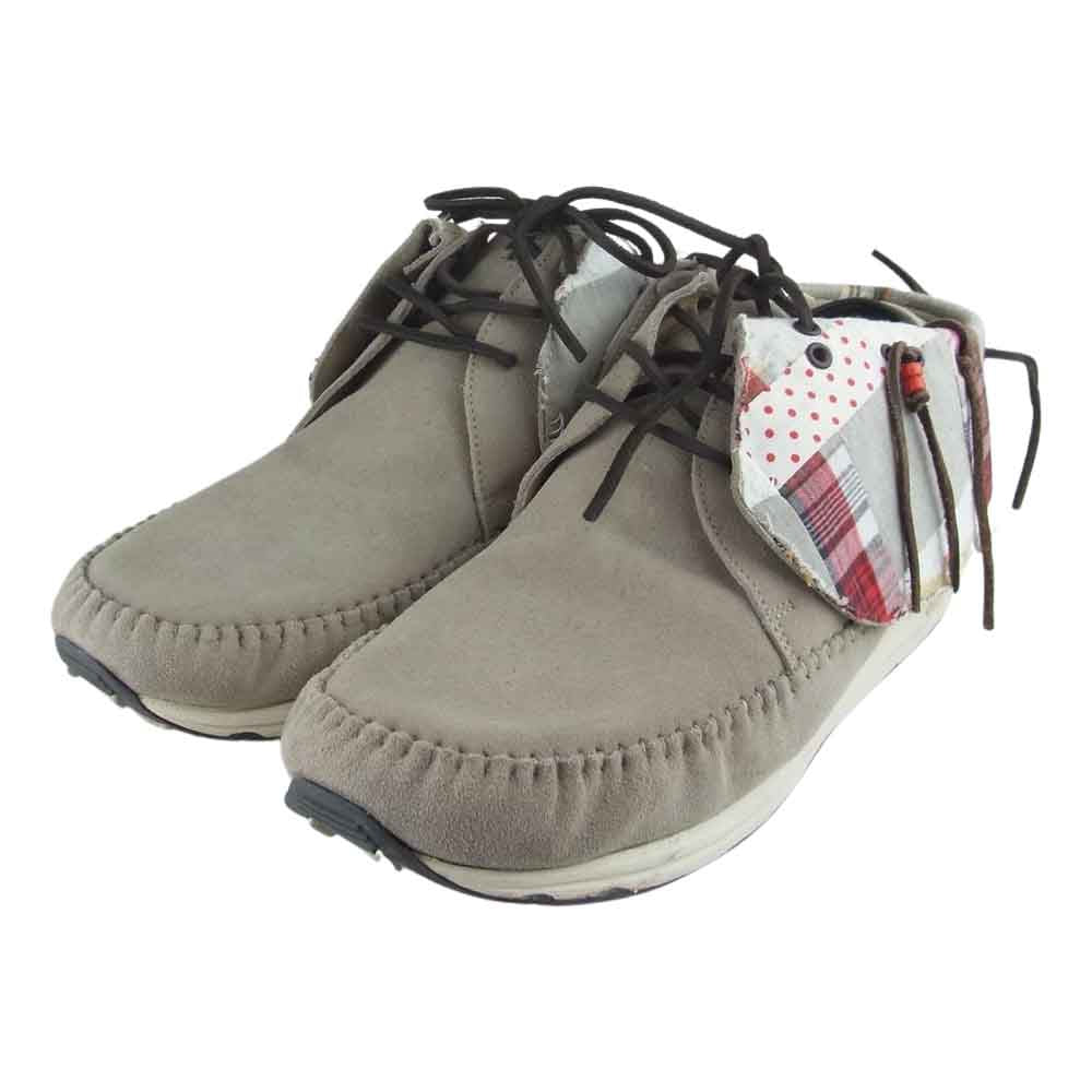 VISVIM ビズビム FBT GEO PATCHWORK パッチワーク モカシン スエード シューズ ベージュ系 11【中古】