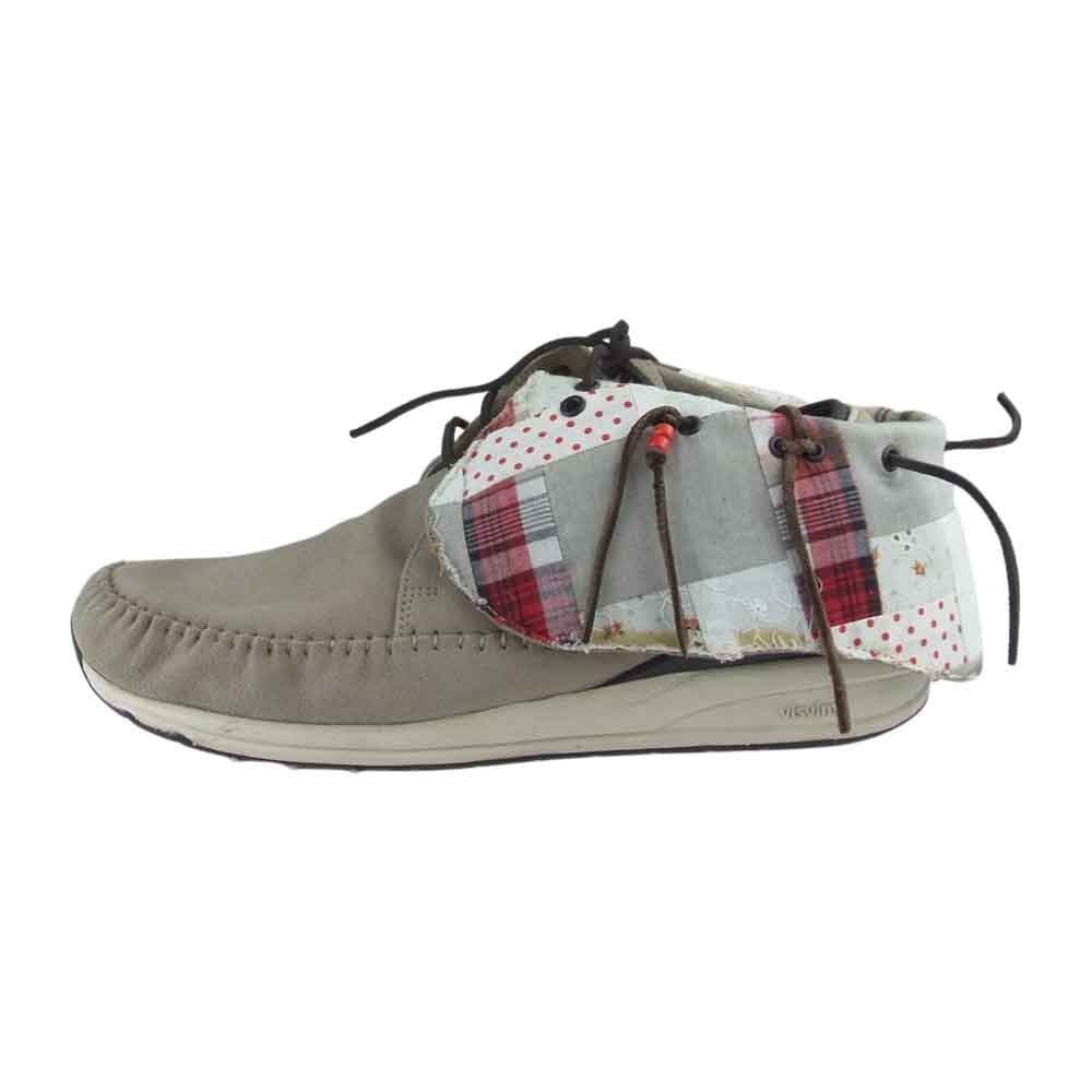 VISVIM ビズビム FBT GEO PATCHWORK パッチワーク モカシン スエード シューズ ベージュ系 11【中古】