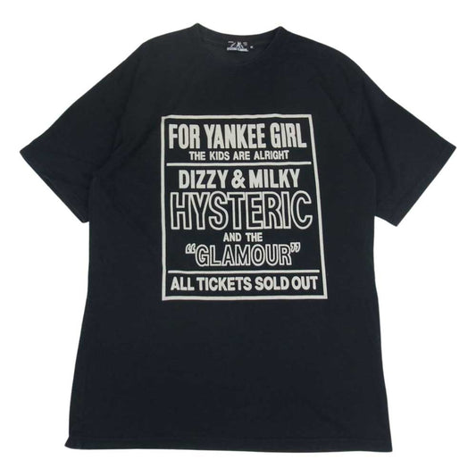 HYSTERIC GLAMOUR ヒステリックグラマー 02211CT11 YANKEE GIRL プリント Tシャツ ブラック系 M【中古】