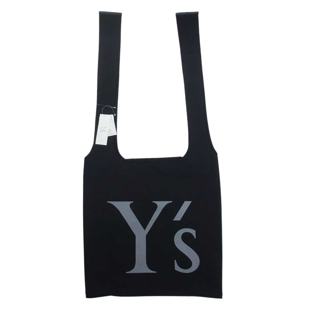 Y's Yohji Yamamoto ワイズ ヨウジヤマモト YQ-I03-590-3 COTTON POLYESTER LOGO TOTE BAG コットン ポリエステル ロゴ トート バッグ ブラック系【極上美品】【中古】