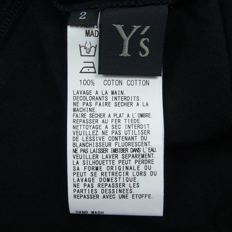 Y's Yohji Yamamoto ワイズ ヨウジヤマモト YV-T02-670-3 グラフィック ロゴ Tシャツ  ブラック系 2【極上美品】【中古】