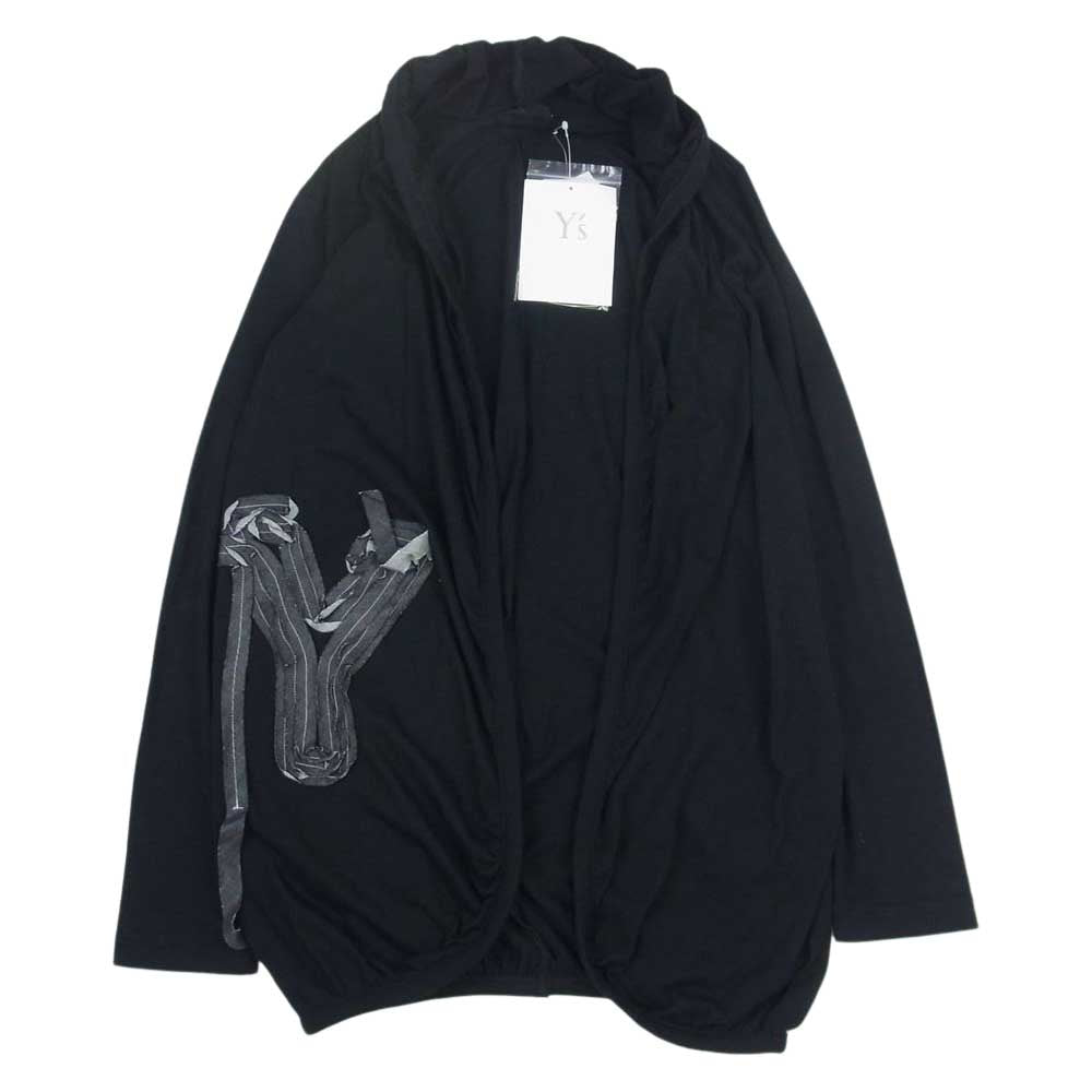 Y's Yohji Yamamoto ワイズ ヨウジヤマモト YQ-T20-676-3 ロゴ カーディガン ブラック系 2【極上美品】【中古】
