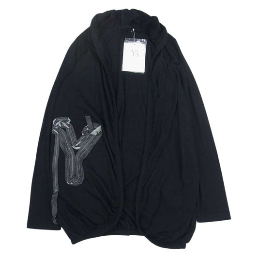 Y's Yohji Yamamoto ワイズ ヨウジヤマモト YQ-T20-676-3 ロゴ カーディガン ブラック系 2【極上美品】【中古】